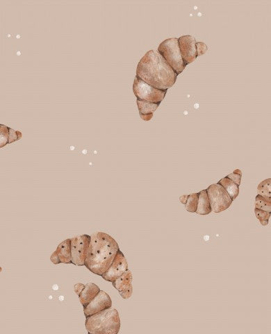 Waterproof fabric croissants on beige background