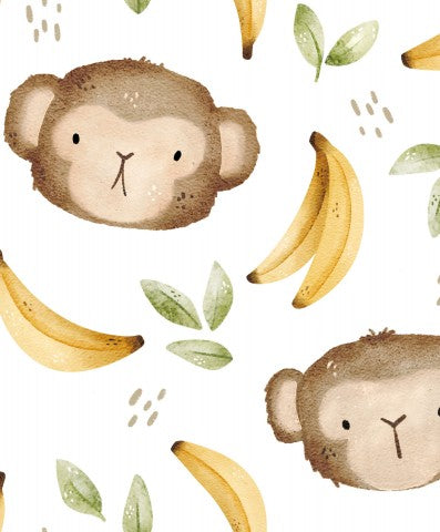Muslin Cute Monkey and Bananas