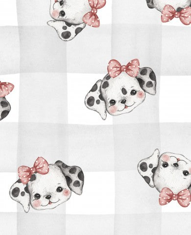 Jersey Dalmatian Girl Grey Check