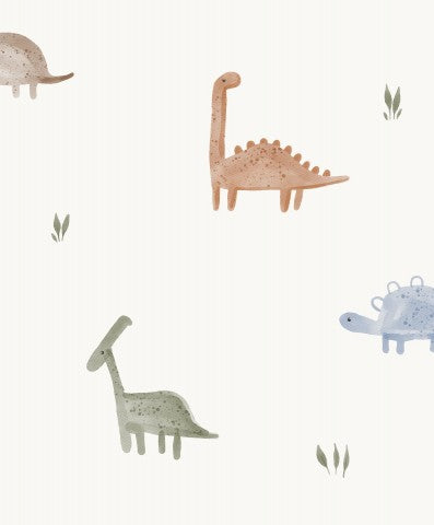  Mussola un gruppo di dinosauri su uno sfondo bianco
