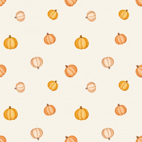Wasserdichter Stoff ditsy pumpkins ecru mini