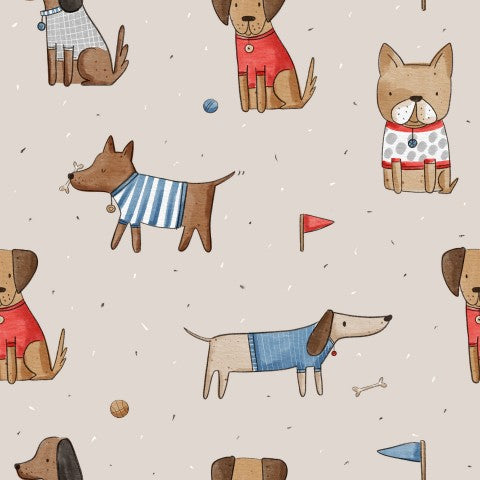 Rib Jersey Hunden und Golfbällen