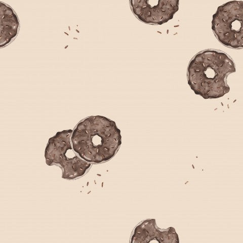 Entdecken Sie das perfekte Duo für Ihre nächste Modellierung: Canvas Baumwolle Donuts Latte - weiche und glatte Baumwoll-Meterware für ein modernes, trendiges 