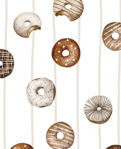 Jersey Donuts Stripes White
