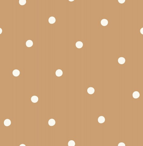 Jersey à pois marron et blanc sur fond blanc