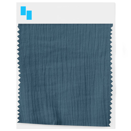 Dubbel gaas stoffig blauw