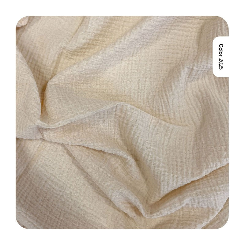 Double gaze blanc perle
