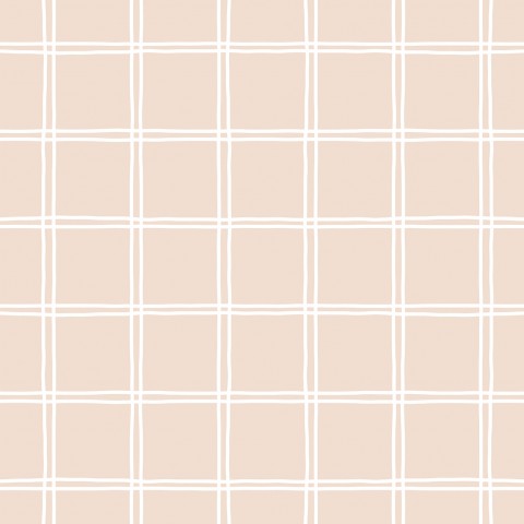 Tela di cotone a quadri rosa nude a doppia riga: morbida e femminile per la tua prossima creazione di abiti: 100% cotone, disponibile al metro, adatta alla cucitura.
