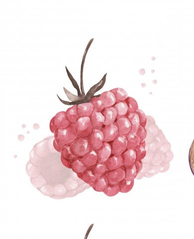  Tessuto impermeabile, illustrazione ad acquerello di lamponi
