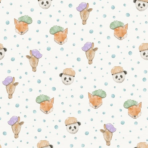 French Terry Aquarelltieren und Hüten