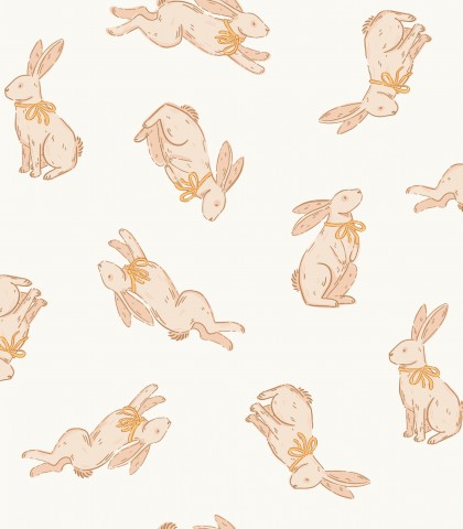 Jersey Easter Bunny with Bow in Spring Yellow