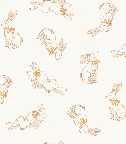 Jersey Easter Bunny with Bow in Spring Yellow