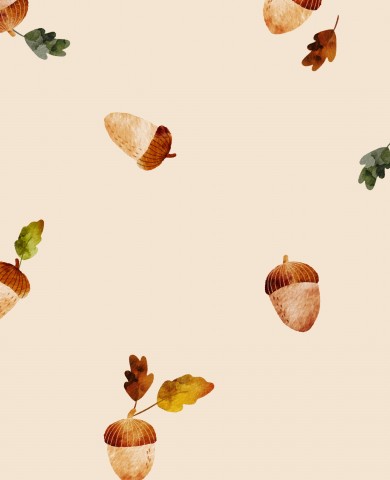 Jersey Acorns beige 30x30