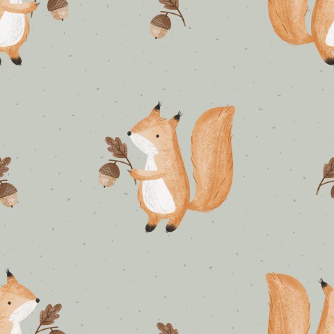 Jersey squirrel with an acorn