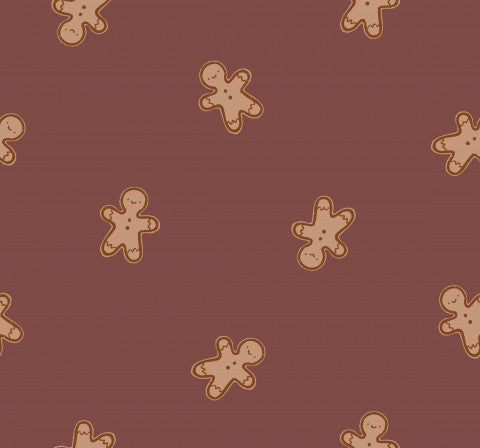 Jersey Simple Gingerbread Burgundy