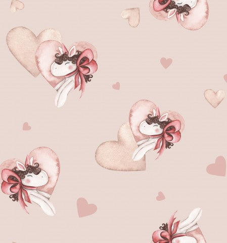  Cuori e fiocchi in French Terry acquerello