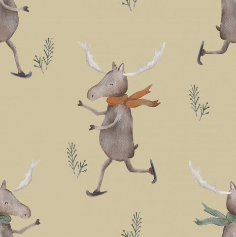 Jersey Ice Skating Moose Tan
