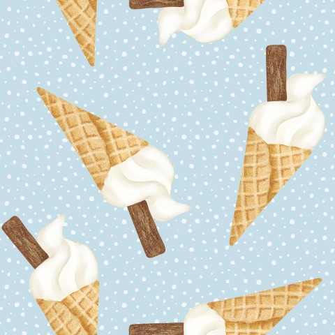 Jersey ice cream cone gelato pattern