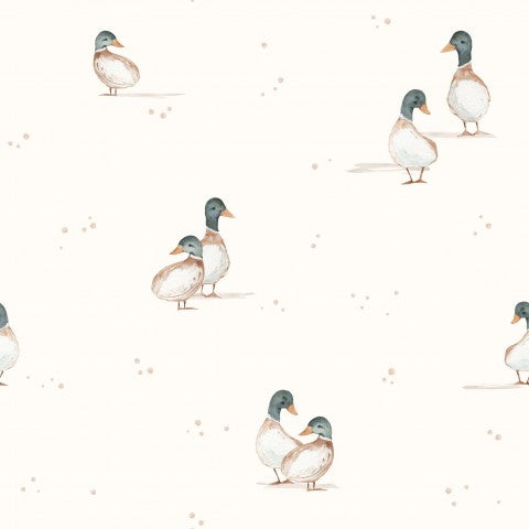 Jersey ducks 20x20cm cream