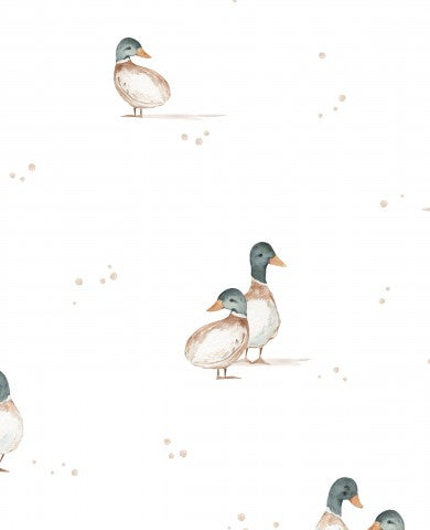 Jersey ducks 30x30cm white dots