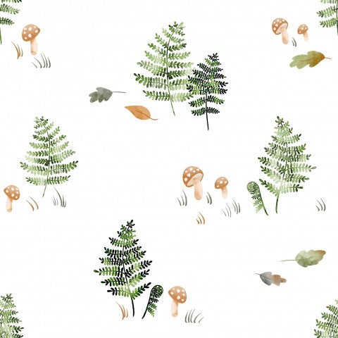 Jersey fern white 15x15
