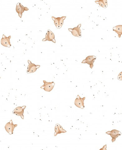 Wasserdichter Stoff Fawn Tossed White 20x20cm