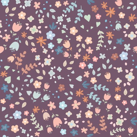 Jersey Floral Lily Purple