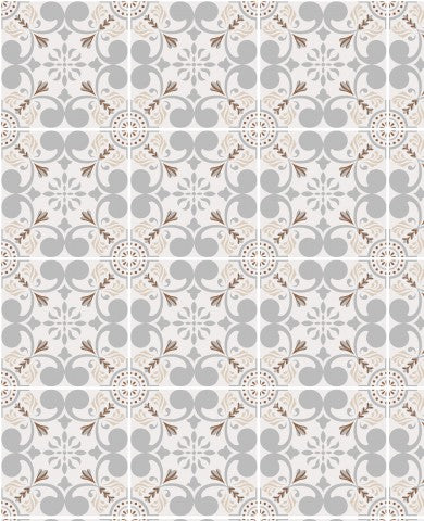 Satin cotton pattern in shades of grey and brown