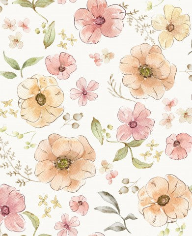 Jersey Floral Linda Happy Off White