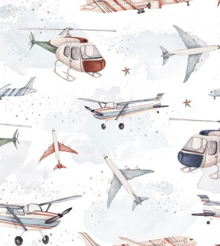 Jersey Airplanes White Small
