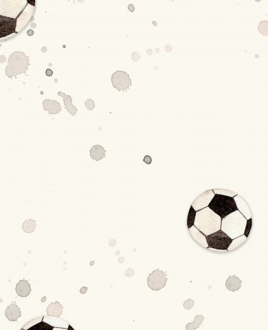 Canvas Baumwolle Football 2 creme groß - Naturfasertexil für sportliche Eleganz: Baumwoll-Meterware in Cremefarbe für individuelle Fashion-Accessoire-Nähte.