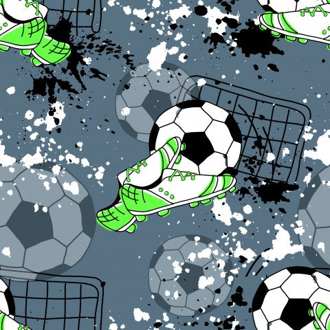Canvas cotton football, boots and net