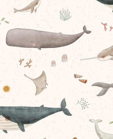 Wasserdichter Stoff Friendly whales
