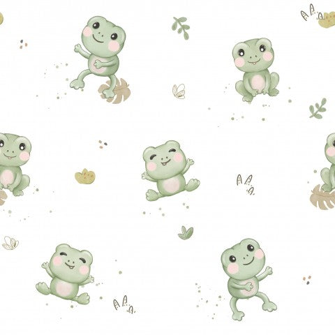 French Terry cute frogs