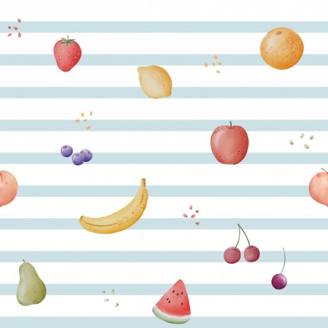Jersey Fruits Blue Stripes