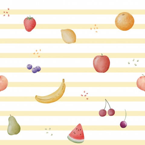 Jersey Fruits Yellow Stripes