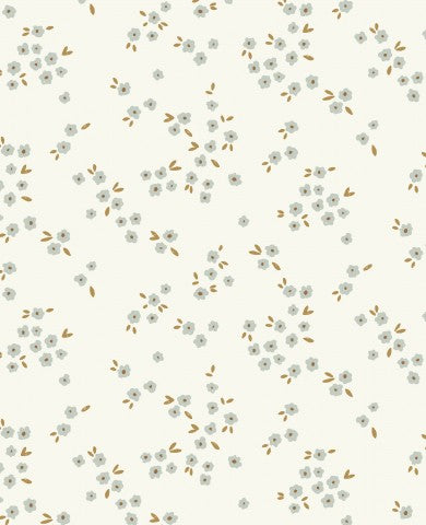 Jersey spring flowers in vintage blue