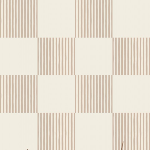 Jersey lined checkerboard in neutral brown