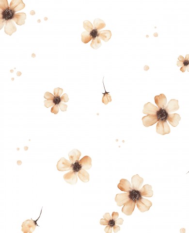 Jersey Yellow Flowers small 30x30cm cream