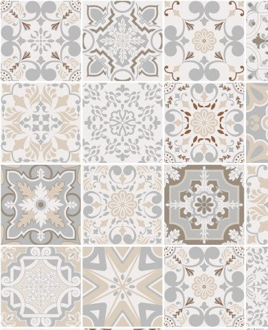 Jersey Geometric Spanish Mixed Tiles