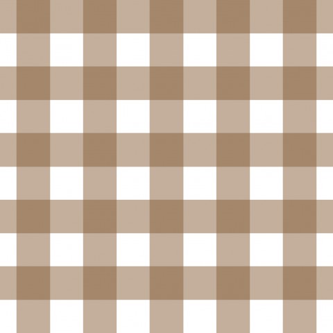 Waterproof fabric Gingham Brown 10x10cm