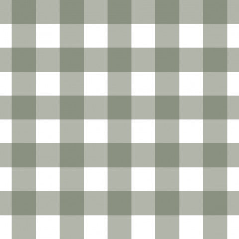 Waterproof fabric Gingham Fern 10x10cm