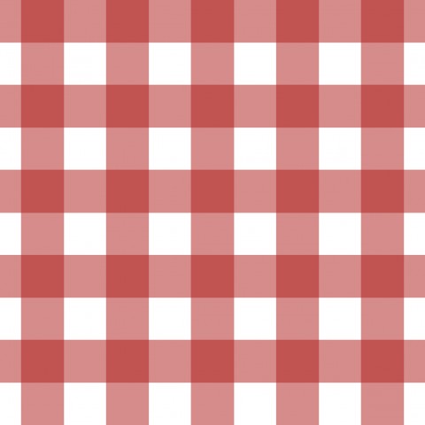 Waterproof fabric Gingham Red 10x10cm