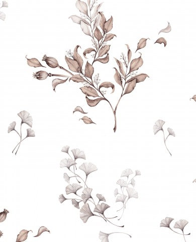 Muslin Gingko with large white leaves