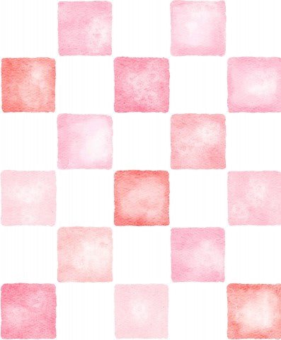 Muslin Girls Pink and red watercolor checks