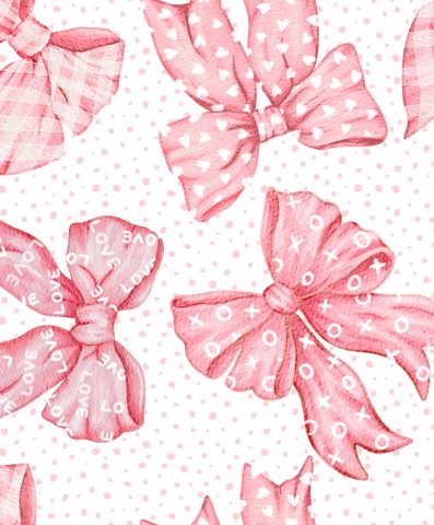 Muslin Girls Pink Valentines Bows