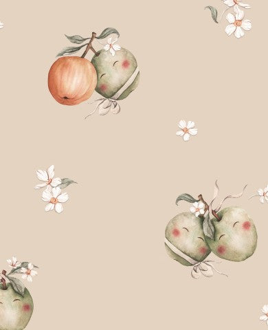 Jersey Happy Apples Beige
