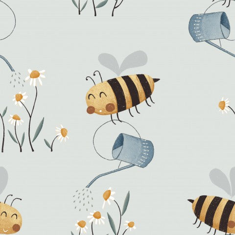 Muslin Bees and Flowers