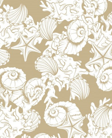 Jersey Goldbraune handgezeichnete Muscheln