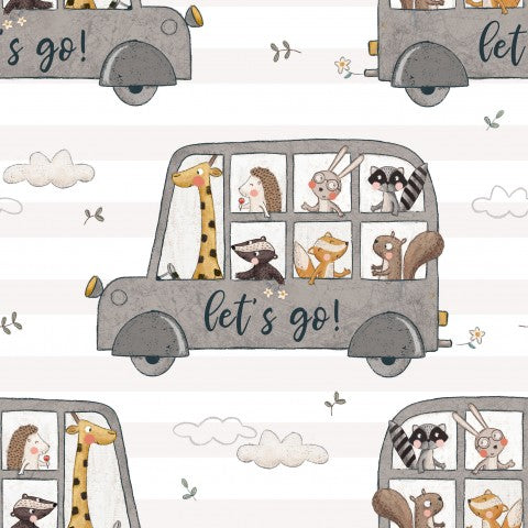 Jersey Grey Animal Bus